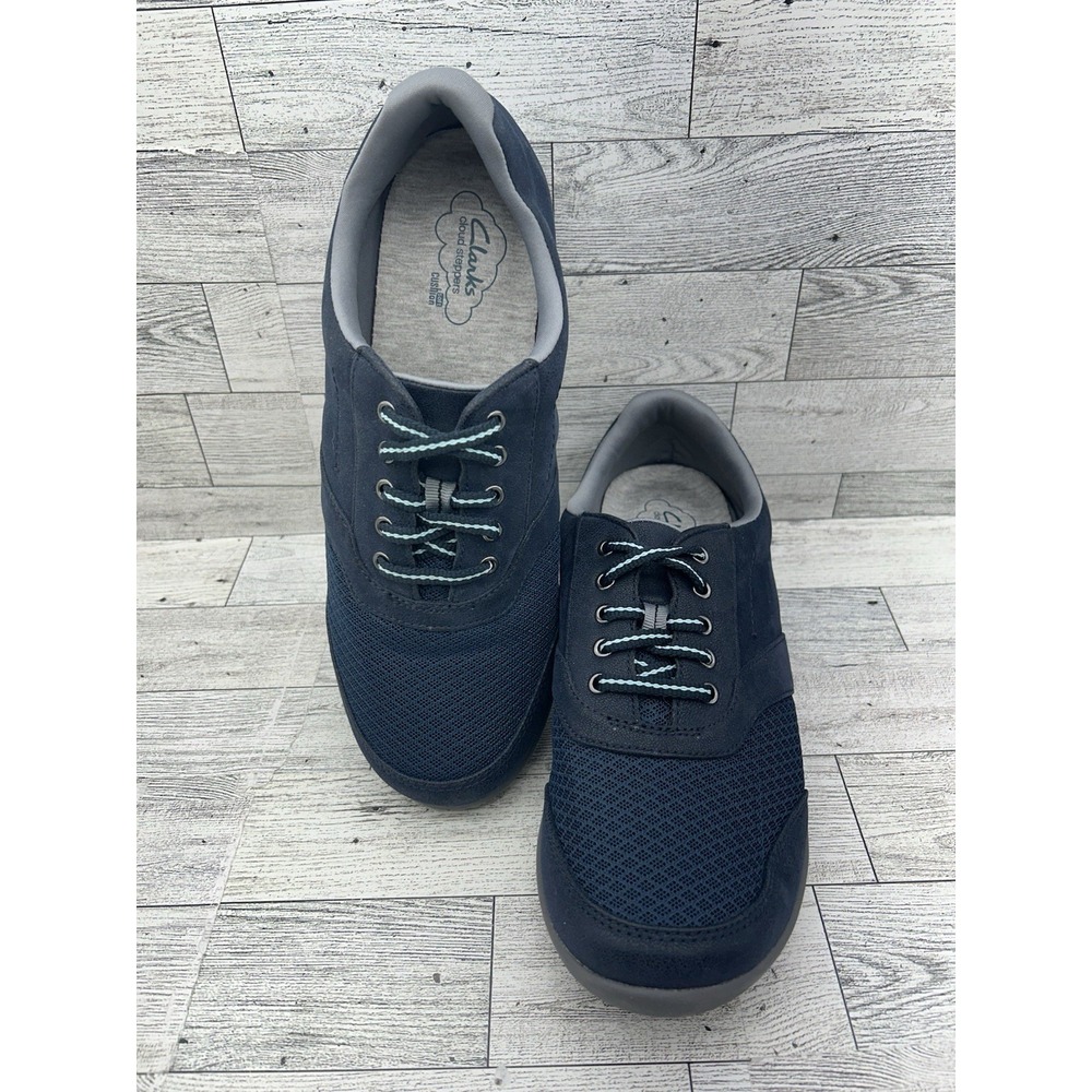 Clarks Shoes Womens 9M Sillian Emma Walking Sneakers Blue‎ Lace Up Low 60718570
